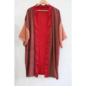 Kimono de Seda Indio Hecho a Mano para Mujer, Talla Grande, Transpirable, Estampado Floral Otoñal, Ropa de Dormir, Bata de Estar por Casa, Regalo para Ella - Product Image 2