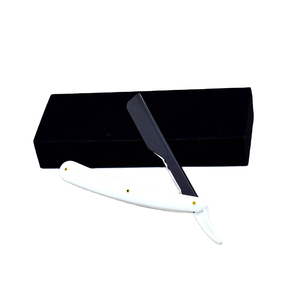 Classic Professional Barber Stainless Steel Straight Edge <b>Razor</b> Cutthroat Shaving Single <b>Blade</b> Reusable Custom Logo Durable - Product Image 2