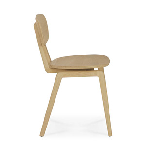Chaise de salle à manger sans accoudoirs en teck massif, style simple, fabrication de qualité en provenance d'Indonésie, pour restaurant et salon. - Product Image 3