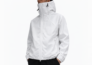 <b>Mens</b> Winter Windbreaker <b>Jacket</b> with Stand Collar Hooded Design Lightweight Breathable Low MOQ - Product Image 1