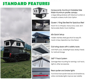 Caja de Carga Rígida de Aluminio <span class=keywords><strong>para</strong></span> Camioneta, <span class=keywords><strong>Camper</strong></span> Plegable con Techo Elevable y Puertas Laterales Tipo Gullwing <span class=keywords><strong>para</strong></span> <span class=keywords><strong>Jeep</strong></span> <span class=keywords><strong>Gladiator</strong></span> - Product Image 6