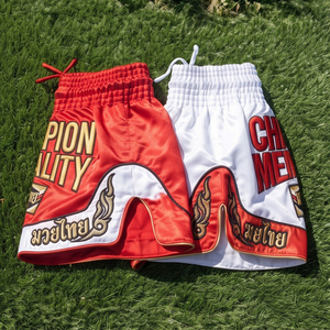 Shorts de Muay Thai en polyester, vente en gros, sublimation personnalisée, entraînement de kickboxing, MMA, vêtements de combat, shorts de Muay Thai, boxe - Product Image 3