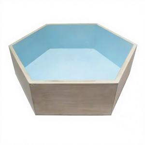 Bandeja de servicio de madera de mango Hexagonal para desayuno sándwich queso café postre pastel duradero elegante utensilios de cocina proveedor a granel - Product Image 1