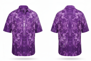 Chemise boutonnée à manches courtes imprimée florale artistique tendance, design abstrait unique, style streetwear décontracté pour l'été - Product Image 6