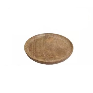 Assiette plate ronde en céramique, couleur unie, design minimaliste, vaisselle, design et style rustiques, vaisselle minimaliste en bois - Product Image 2