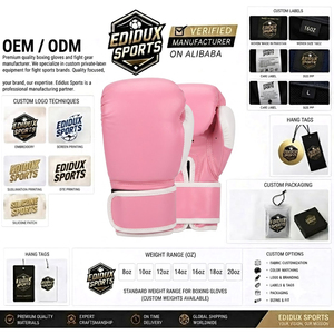 Guantes de Boxeo para Entrenamiento, Hechos de Cuero, Guantes de Boxeo Profesionales Hechos con Cuero Genuino de Alta Calidad - Product Image 5