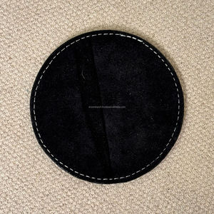 Ensemble de sous-verres en cuir de luxe usiné à la main en cuir véritable supports de haute qualité décoration de Table à la maison pour boissons café bière - Product Image 6