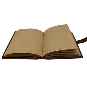 Diario Encuadernado en Cuero, Tapa Dura, Cosido, Color Marrón Oscuro, Cuaderno de Escritura Personal - Product Image 2