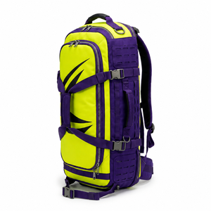 Bolsa de Lona Impermeable para Senderismo, Resistente, Deportiva, Personalizada, de Poliéster Oxford 600D, Diseño de Bloques de Color, Cierre de Cremallera y Hebillas - Product Image 2