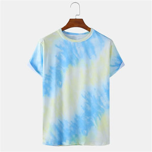 Camisetas Tie Dye Modernas al por Mayor para Hombre, Camisetas de Algodón Lisas de Moda, Estilo Urbano Informal de Verano, Impresión Personalizada, Suministro al por Mayor - Product Image 1