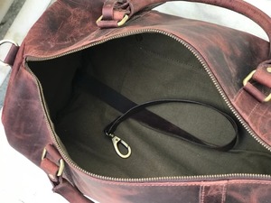 กระเป๋าเดินทางหนังแท้คุณภาพสูง รุ่น Duffle Weekender น้ำหนักเบา ซิปปิด จุของได้เยอะ พกพาสะดวก - Product Image 4