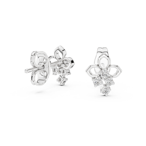 Juego de anillos con diamantes cultivados en laboratorio BLOSSAM DIAMOND DROP, engastados en oro blanco macizo de 18 quilates, para compromiso, boda, fiesta, regalo de San Valentín, uso diario. - Product Image 4