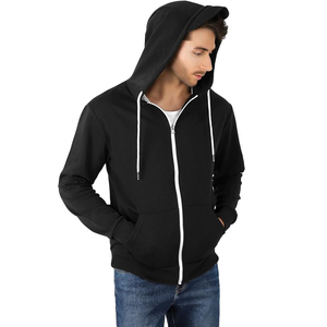 Sweat-shirts à capuche zippés pour hommes, style unique, respirants, en matière de qualité supérieure, épais, à manches longues, couleur unie, vente en gros de vêtements - Product Image 6