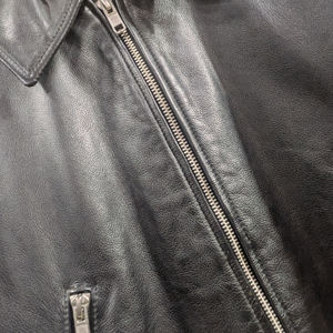 Chaqueta de cuero estilo bomber genuina, totalmente personalizada, con diseño moderno y elegante, cremallera de calidad, para hombre. - Product Image 2