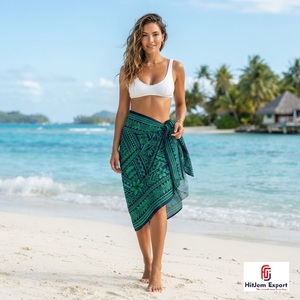 Luxury Short Sarong Pareo <b>Beach</b> Cover Up Wholesale Custom OEM ODM Fabric Products Manufacturer - Product Image 6