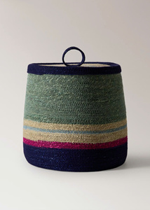 Farmhouse Braided Basket Rustic Decorative Storage Solution Vietnam Handmade Braided Basket Wholesale Eco Friendly Decor OEM ODM - Product Image 6