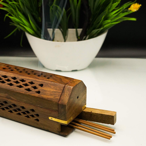 Handmade Wooden <b>Incense</b> <b>Stick</b> <b>Holder</b> Burner Box with Ash Catcher Decorative Aromatherapy Home Decor Gift Wholesale - Product Image 6
