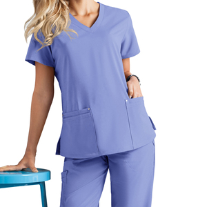 Uniformes de Enfermería, Blusas Médicas, Ropa de Trabajo para Hospitales, Clínicas Dentales y Salones de Belleza, con Logotipo Personalizado, Unisex, Elásticas en 4 Direcciones, Transpirables y de Secado Rápido - Product Image 6