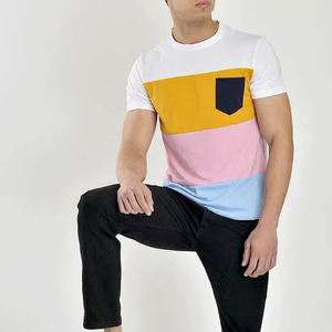 T-shirts pour hommes de haute qualité, personnalisables, unisexes, en mélange coton-polyester, couleur unie, impression de logo en gros - Product Image 1