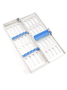 German Grade Stainless Steel Autoclave Tray for Dental Surgical Sterilization Double Decker Manual <b>Power</b> 8 Instruments Capacity - Product Image 6