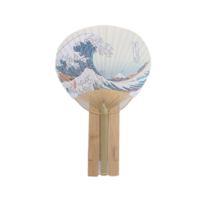 Handmade Bamboo Craft Sports Advertising Fan Unique Custom Cartoon Promotional Gift
