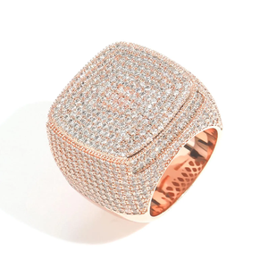 Luxury Hip Hop Moissanite Diamond <b>Ring</b> 925 Sterling <b>Silver</b> Iced Out Bold Streetwear Unisex Statement Jewelry Gift for <b>Men</b> Women - Product Image 4