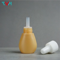 Flacon ovale en LDPE de 5 ml, couleur jaune nacré, pour crème contour des yeux, sérum de soin, masque facial, flacon souple, bouchon blanc en PP, écologique