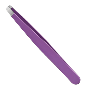 Pince à épiler professionnelle en acier inoxydable violet pour sourcils, grande précision pour l'élimination des poils du visage, des éclats et des poils incarnés - Product Image 4