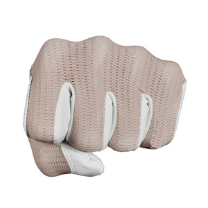 Gant de golf pour femme en cuir Cabretta, paume beige, dos en maille respirant, léger, extensible, adhérence douce, main gauche - Product Image 4