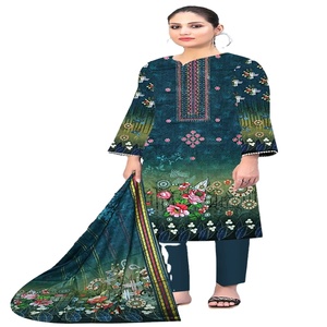 AF ชุดเดรส3ชิ้นสำหรับผู้หญิงแฟชั่นอินเดียปากีสถานปักลายสำหรับผู้หญิง - Product Image 1