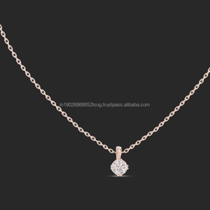 Trendy 925 Sterling <b>Silver</b> Single Stone Cubic Zirconia Pendant <b>Necklace</b> for Women Parties Gifts - Product Image 1