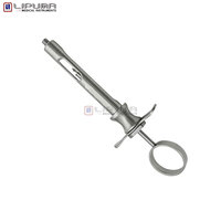 Seringue dentaire aspirante de qualité supérieure, 1,8 ml, avec 2 plaques métalliques en acier inoxydable, réutilisable pour injection
