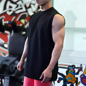 Wholesale Custom Logo Eco-Friendly Breathable High Quality Cotton Running <b>Singlet</b> Muscle Athletic Shirts Sleeveless <b>Men</b> Tank Top - Product Image 5