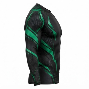 T-shirt de compression athlétique à manches longues pour homme, idéal pour le sport, l'entraînement, la course, le cyclisme, le surf et la gym - Product Image 4