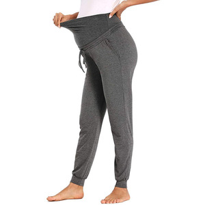 Pantalones Deportivos Casuales de Buena Calidad OEM, Corte Holgado, Lisos, para Mujeres Embarazadas, Leggings Transpirables para Embarazo - Product Image 5