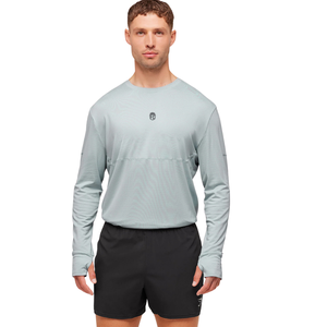 เสื้อยืดแขนยาววิ่งสำหรับผู้ชาย สีน้ำเงิน ทรงโอเวอร์ไซส์ น้ำหนักเบา แห้งเร็ว เหมาะสำหรับออกกำลังกาย ฟิตเนส เล่นกีฬา - Product Image 1