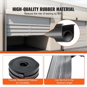 Guarnizioni Universali per Porte da Garage, Guarnizione Inferiore in Gomma a Forma di U + O-Ring, Guarnizione Impermeabile per Soglia - Product Image 3