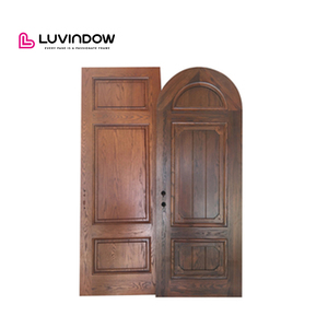 <span class=keywords><strong>Design</strong></span> in legno classico originale <span class=keywords><strong>porta</strong></span> d'ingresso anteriore in legno massello per Villa residenziale moderna battente in vetro trasparente <span class=keywords><strong>porta</strong></span> classica in legno - Product Image 4
