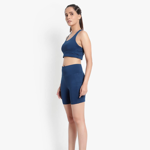 Ensemble soutien-gorge de sport et leggings de yoga personnalisés en Spandex/Nylon pour femmes, respirants, à maintien élevé, avec logo frontal, vente en gros OEM à prix abordable - Product Image 2