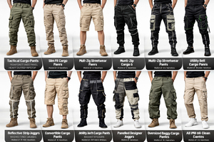 Wholesale Customized Lightweight Breathable Eco-Friendly Garment Dyed Men's <b>Tech</b> Wear Oxford Mid Waist Multi Pocket Streetwear - Product Image 2