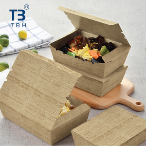 Boîte à lunch en papier kraft de qualité supérieure, fournisseur Malaisie, 600ml 900ml, conteneur rectangulaire pour stand alimentaire, café, événement, fête - Product Image 6