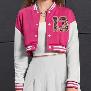 Latest Style <b>Women</b> Crop <b>Varsity</b> <b>Jackets</b> Premium Quality 100% Breathable Material Made <b>Women</b> Crop <b>Varsity</b> <b>Jackets</b> - Product Image 1