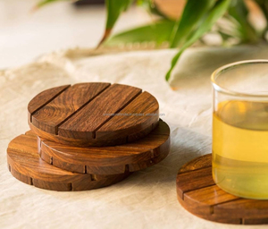 Juego de Posavasos de Madera de Lujo Hechos a Mano para Mesa de Centro, Posavasos para Té a Buen Precio - Product Image 1