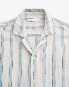 Chemise d'automne pour homme à manches courtes, unie, respirante, ajustée, décontractée, à col rabattu, en tricot de coton et polyester imprimé, avec un seul bouton - Product Image 4