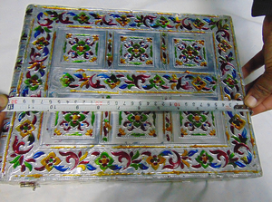 Handcrafted Meenakari Metal Jewelry Box with <b>Ring</b> Organizer – Decorative Storage Case with Velvet Interior Gift Box bangle Box - Product Image 3