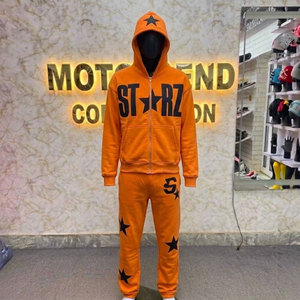 Survêtement deux pièces à capuche pour homme, mode personnalisée, 100% coton, respirant, vêtements de sport décontractés, tenue de jogging d'hiver, haute qualité - Product Image 1