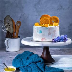 Luxury <b>Marble</b> <b>Cake</b> <b>Stand</b> Platter Wood Base Modern Home Decoration <b>Marble</b> <b>Cake</b> <b>Stand</b> Best Selling Sale - Product Image 2