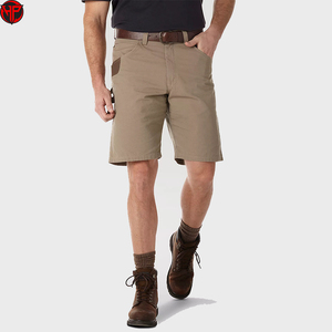 Shorts cargo décontractés pour hommes, 100% coton toile, logo personnalisé imprimé, pantalon court pour l'extérieur, short de travail - Product Image 1