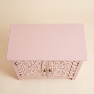 Luxury Handcrafted Eco-Friendly Waterproof Lightweight <b>pink</b> Bone Inlay Rectangle Storage <b>Cabinet</b> Modern floral Design Living - Product Image 3