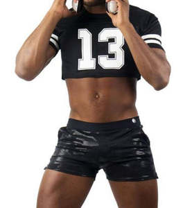 Camiseta Corta de Malla para Hombre – Estilo Deportivo de Fútbol, Camiseta Corta de Moda Urbana - Product Image 4